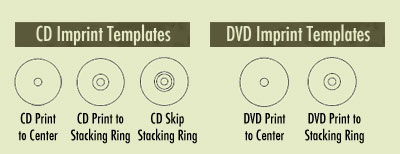 cd & dvd imprint templates
